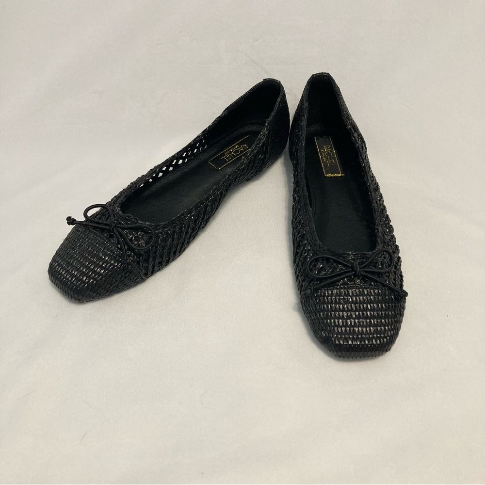 RACHEL Rachel Roy Brunch Black Woven Flats Size 10 NWOB
